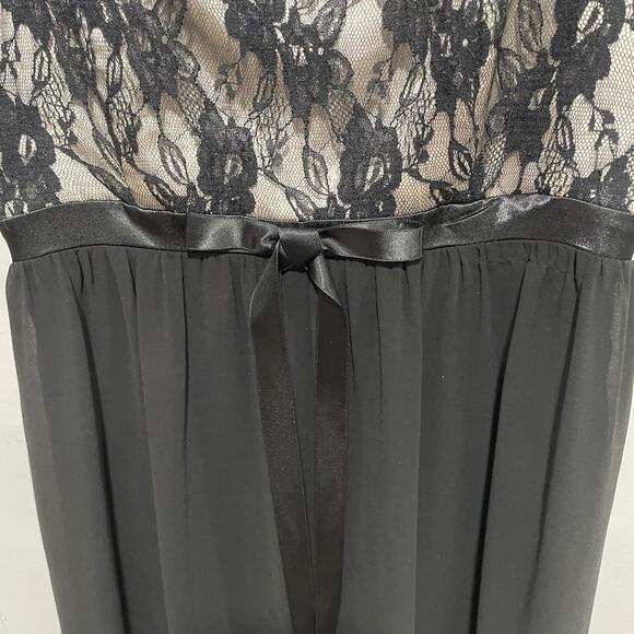 Vintage Y2K Cache Babydoll Mini Dress Size 4 Black Lace Bow HOCO Event Party - Picture 8 of 11